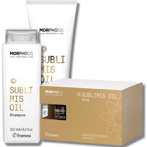 Framesi Morphosis Sublimis Oil - zestaw do włosów suchych, szampon, odżywka, serum