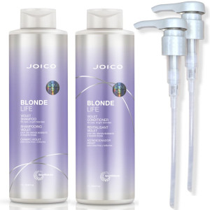 Joico Blonde Life Violet zestaw do włosów blond szampon 1000 ml odżywka 1000 ml