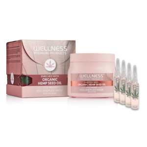 Wellness Premium Volumeplex - maska nawilżająca do włosów cienkich 500ml + 4 ampułki gratis