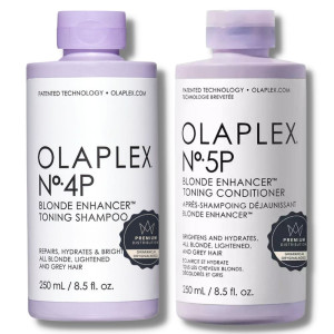 Olaplex Blonde Enhancer Toning - zestaw szampon No. 4P odżywka No. 5P