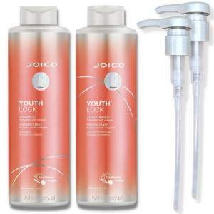 Joico YouthLock - zestaw z kolagenem do włosów dojrzałych szampon 1000ml odżywka 1000ml