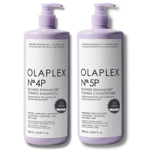 Olaplex Blonde Enhancer Toning - zestaw szampon No. 4P 1000ml odżywka No. 5P 1000ml