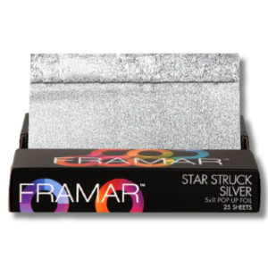Framar Star Struck Silver - folia aluminiowa w paskach 5x11 cm 25 szt