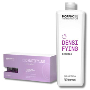 Framesi Morphosis Densifying - kuracja przeciw wypadaniu włosów szampon 1000ml, serum 12x7ml