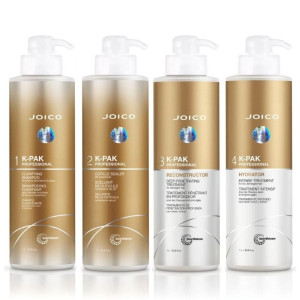 Joico K-Pak Hair Repair System - zestaw do rekonstrukcji włosów 4 x 1l plus 4 szt pompki