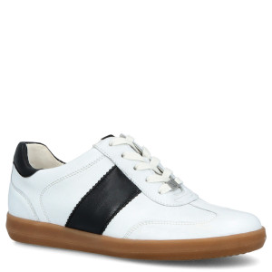 Wygodne trampki ze skóry - CAPRICE 9-23705-44 BIAŁE