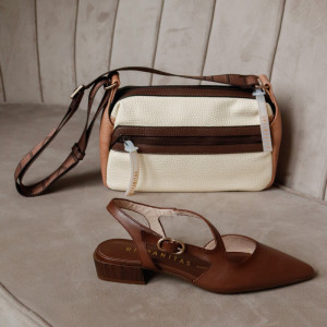 ZESTAW BUTY + TOREBKA - HISPANITAS HI264773 BV264725 BRĄZOWO-BEŻOWY