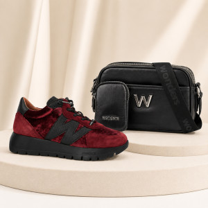 Zestaw sneakersy plus torebka - WONDERS A-24111 WB-52002 CZARNY