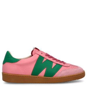 Hiszpańskie sneakersy premium - WONDERS AP-2001 RÓŻOWO-ZIELONE