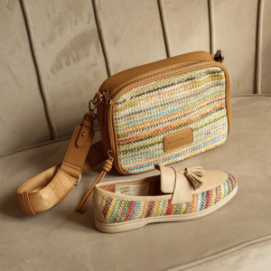 Zestaw buty + torebka - TYMOTEO A1007 BEŻOWE HISPANITAS BV264720 MULTI