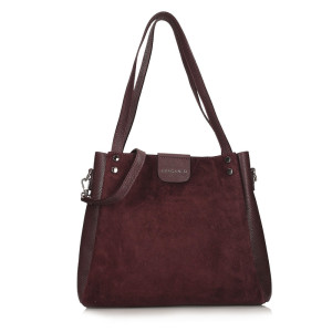 Torebka skórzana - TOSCANIO G123 BORDO