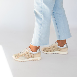 Hiszpańskie sneakersy premium - HISPANITAS RHV264741 KREMOWE