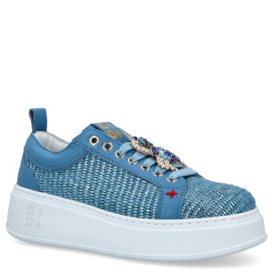Sneakersy damskie premium - GIO+ PIA350B NIEBIESKIE