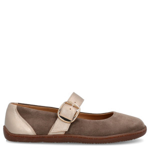 Skórzane baleriny barefoot - TYMOTEO 2171 BRĄZOWE
