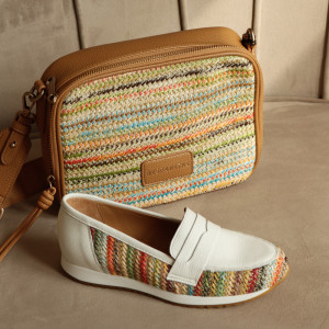 Zestaw buty i torebka - TYMOTEO 2172 BIAŁE HISPANITAS BV264720 MULTIKOLOR