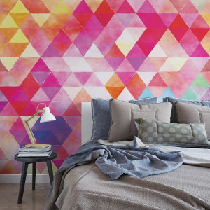 Pink - tapeta designerska , rodzaj - tapeta winylowa strukturalna