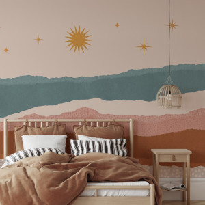 Tapeta na ścianę - boho sunset , rodzaj - tapeta flizelinowa
