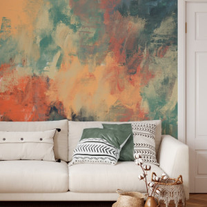 Tapeta na ścianę - flaming art , rodzaj - tapeta flizelinowa laminowana