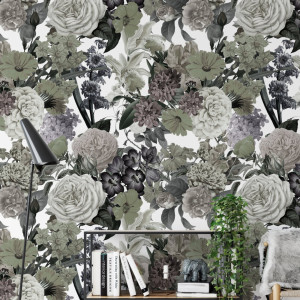Tapeta na ścianę - floral sea , rodzaj - tapeta flizelinowa laminowana