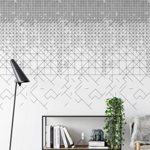 Tapeta na ścianę - geometric domino , rodzaj - tapeta winylowa strukturalna