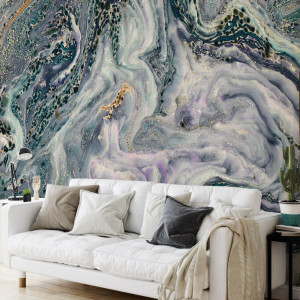 Tapeta na ścianę - marble turquoise , rodzaj - tapeta winylowa strukturalna
