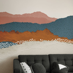 Tapeta 3d na ścianę - mountains majesty , rodzaj - próbka tapety 50x50cm