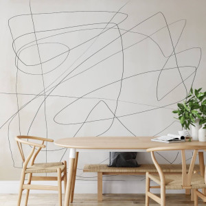 Tapeta na ścianę - sketchy abstraction , rodzaj - tapeta winylowa strukturalna
