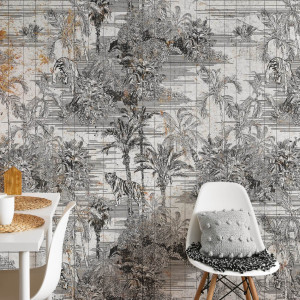 Tapeta na ścianę - tropical panels , rodzaj - tapeta winylowa strukturalna