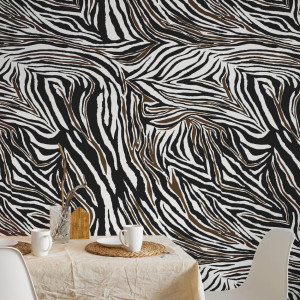 Tapeta na ścianę - zebra skin , rodzaj - próbka tapety 50x50cm