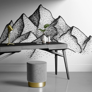 Tapeta na ścianę - mountains halftone , rodzaj - tapeta flizelinowa laminowana