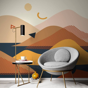 Tapeta na ścianę - mountains shapes , rodzaj - tapeta flizelinowa laminowana
