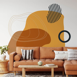 Tapeta na ścianę - orange collage , rodzaj - próbka tapety 50x50cm