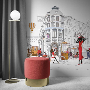 Tapeta na ścianę - paris vibes , rodzaj - tapeta winylowa strukturalna