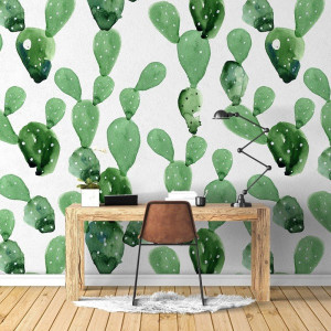 Art cactus - tapeta ścienna , rodzaj - próbka tapety 50x50cm