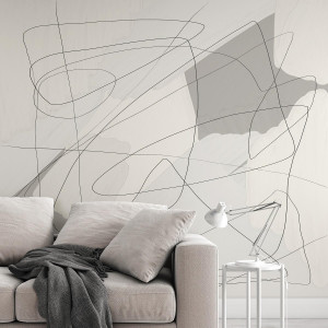 Tapeta na ścianę - soft abstract lines , rodzaj - próbka tapety 50x50cm