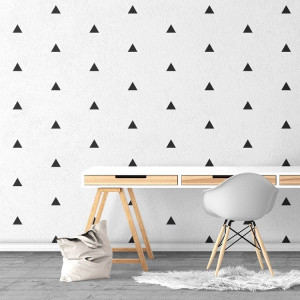 Scandi triangle art - tapeta ścienna , rodzaj - tapeta flizelinowa