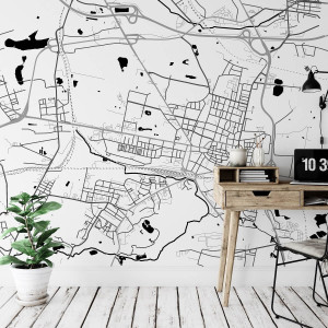 Tapeta na ścianę - mapa bytom , rodzaj - tapeta flizelinowa laminowana