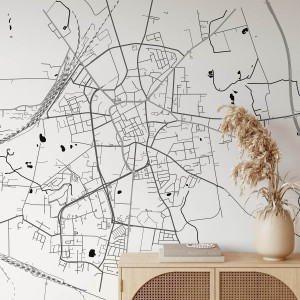 Tapeta na ścianę - mapa inowrocław , rodzaj - tapeta flizelinowa laminowana