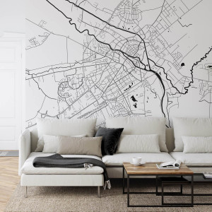 Tapeta na ścianę - mapa kalisz , rodzaj - tapeta flizelinowa laminowana