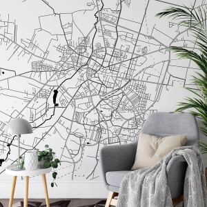 Tapeta na ścianę - mapa radom , rodzaj - tapeta flizelinowa