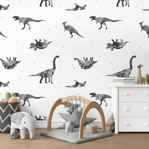 Tapeta dla dzieci - dino creatures , rodzaj - próbka tapety 50x50cm
