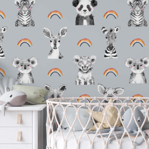 Tapeta dla dzieci - rainbow friends , rodzaj - tapeta flizelinowa laminowana