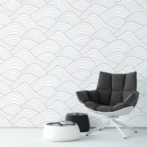3d waves - tapeta ścienna , rodzaj - tapeta flizelinowa laminowana