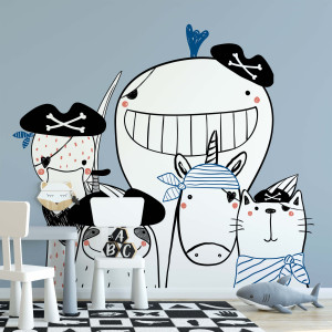 Tapeta dla dzieci - pirate pack , rodzaj - tapeta flizelinowa