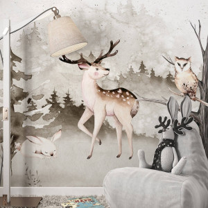 Tapeta dla dzieci - welcome deer , rodzaj - próbka tapety 50x50cm