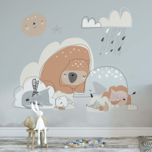 Tapeta dla dzieci - woody sleeping , rodzaj - tapeta winylowa strukturalna