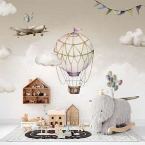 Tapeta dla dzieci - creamy sky , rodzaj - tapeta winylowa strukturalna