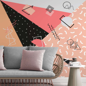 Tapeta na ścianę - fantasy retro collage , rodzaj - tapeta flizelinowa laminowana