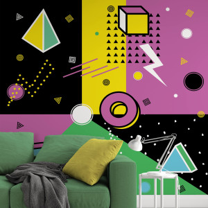 Tapeta na ścianę - purple chaos , rodzaj - tapeta winylowa strukturalna