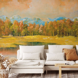 Tapeta na ścianę - golden landscape , rodzaj - próbka tapety 50x50cm